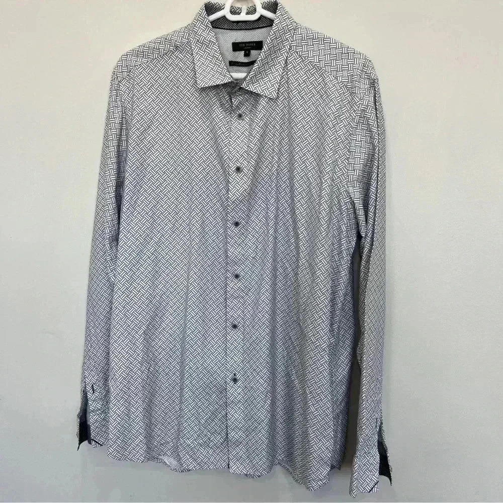 Ted Baker London Shirt Mens Button Down Long Sleeve Size 6